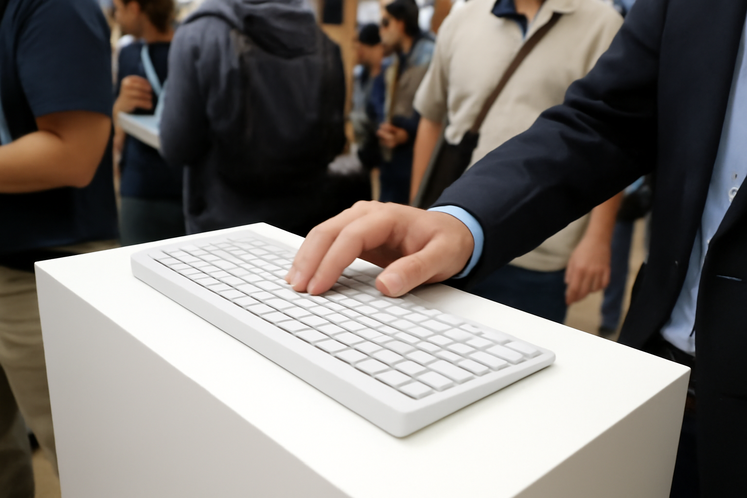 富士通の静音キーボード、7491万円集めて指先だけ祭りやん