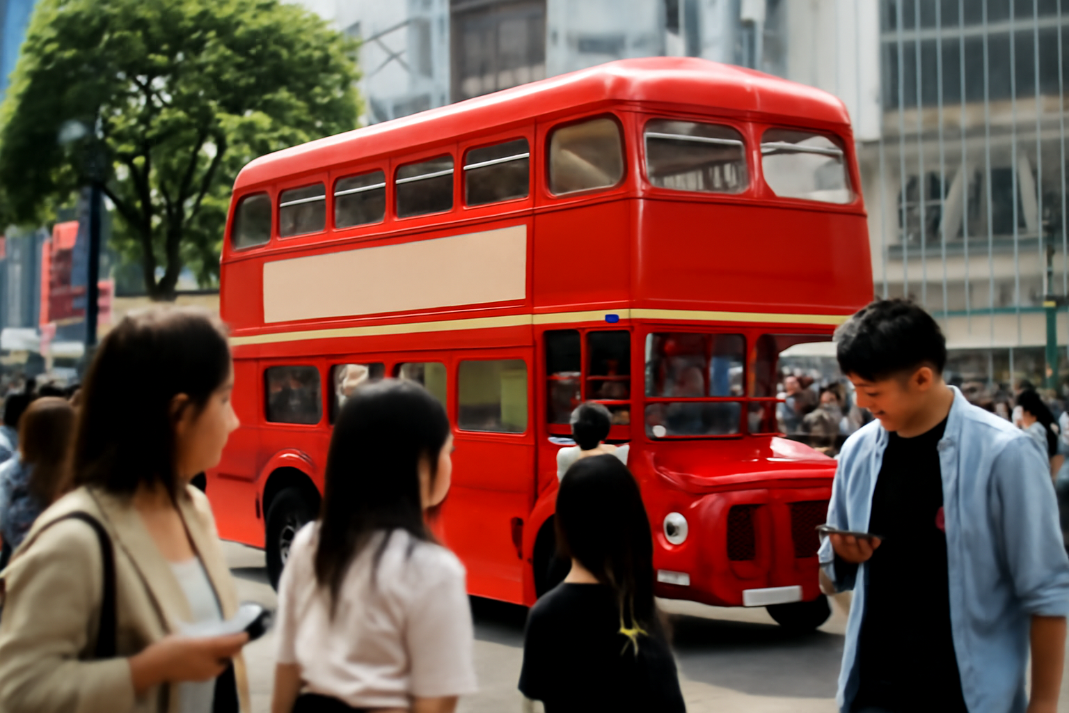 旅行関連サービス会社のロンドンバス渋谷走行、航空券より交通費のが高くね？