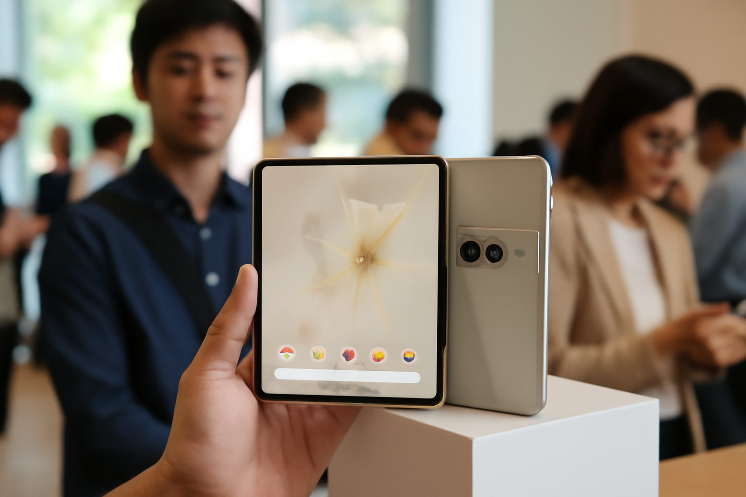 グーグル折りたたみスマホ27.9万円、給料日が遠のくやつ