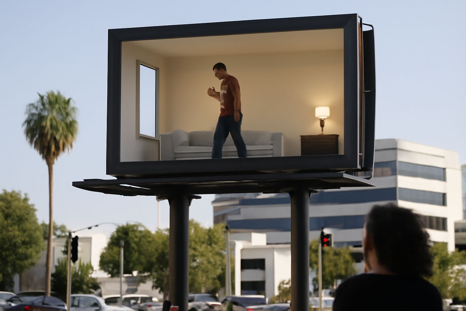 Netflix宣伝で看板住み込み、現場の人間力に負けるAI