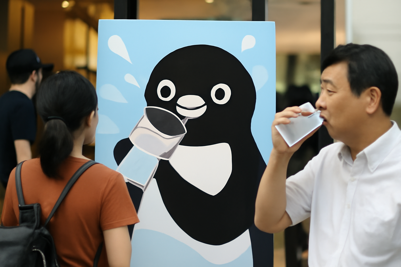 ペンギンのポイント5959、語呂合わせで水分補給も脳汁かよ