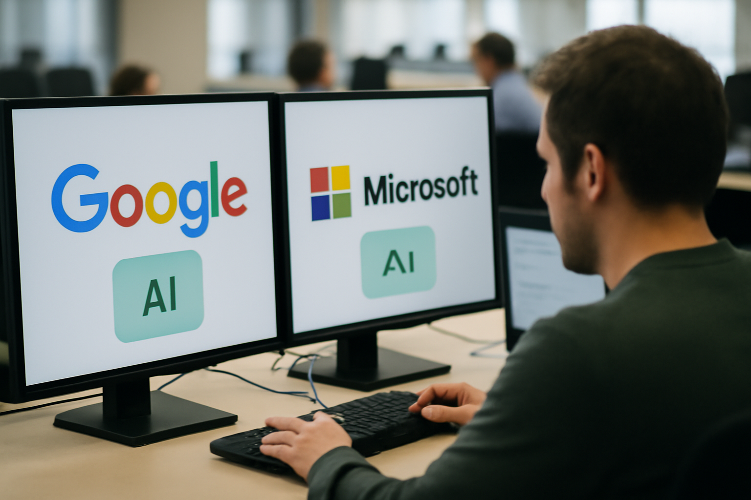 GoogleとマイクロソフトのAI広告、差分探しで疲れるやつ