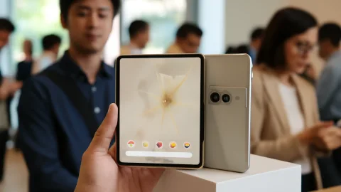 グーグル折りたたみスマホ27.9万円、給料日が遠のくやつ