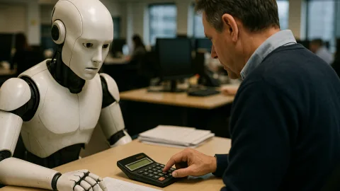 評価パーフェクトAI、経理部の電卓に敗れる